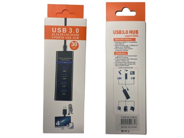&uu HUB TIPO USB 3.0 4 PUERTOS (632)